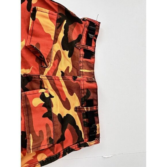 Rothco BDU Pants Mens XSmall Orange Black Camo Combat Woodland Military Gorpcore - Picture 10 of 11